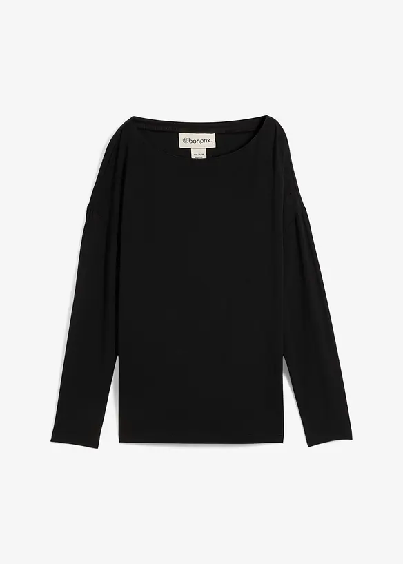 T-shirt manches longues en viscose extensible, bonprix