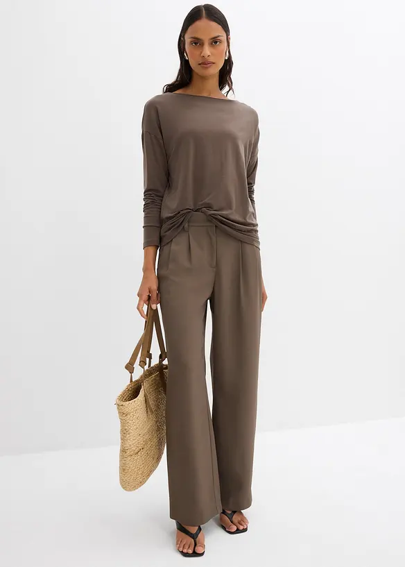 Langarmshirt aus Viskose-Mix, bonprix