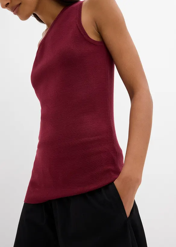 Off-Shoulder Stricktop aus Viskose-Mix, bonprix