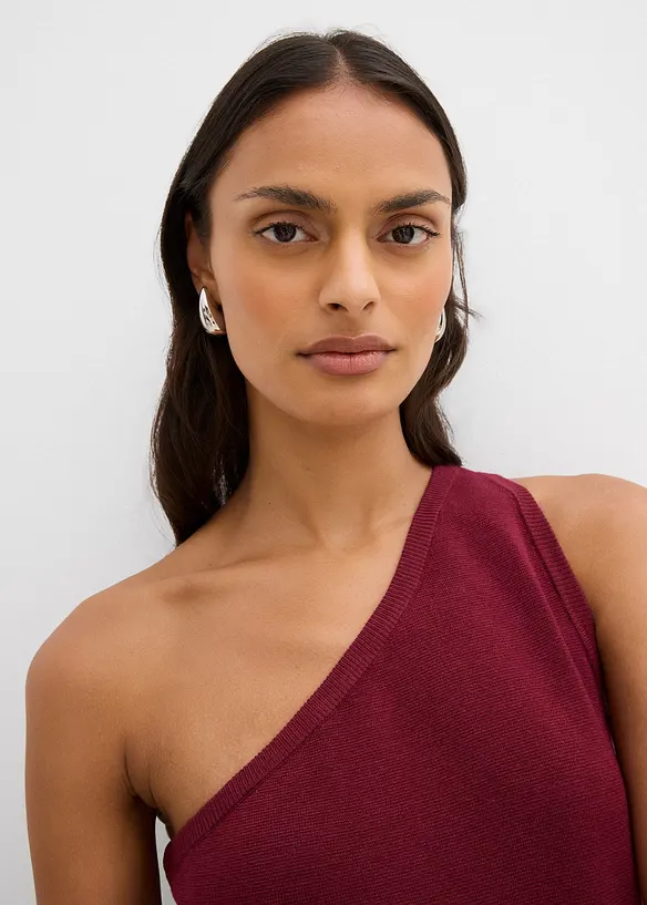 Off-Shoulder Stricktop aus Viskose-Mix, bonprix