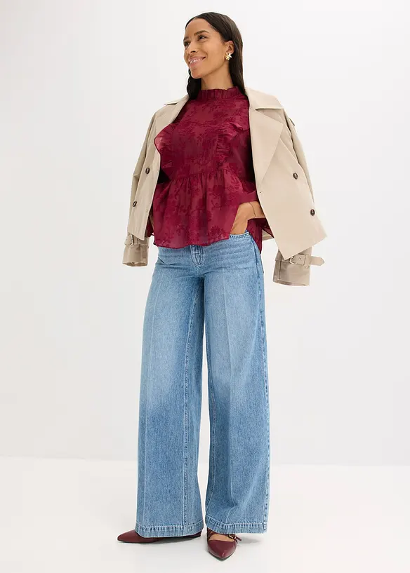 Blouse brodée, bonprix