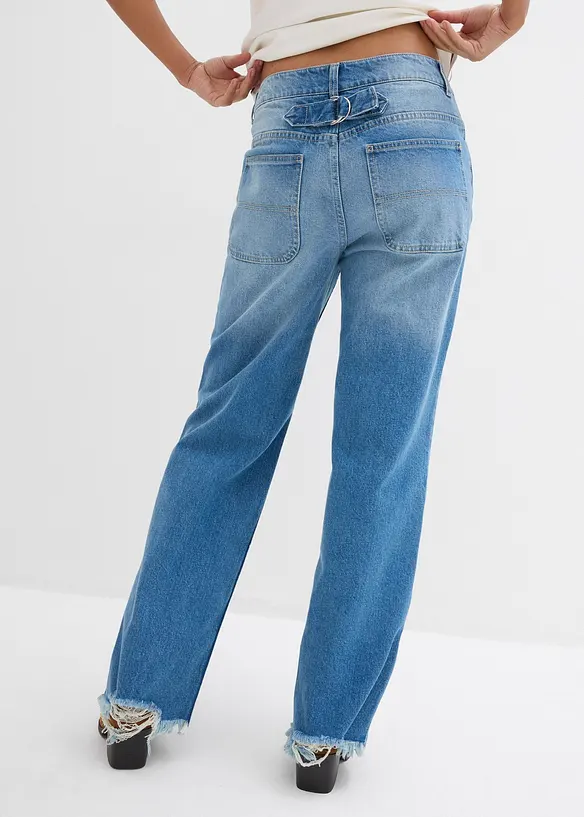 Jean droit, taille mi-haute, bonprix