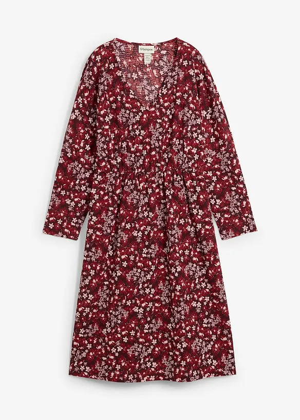 Robe en jersey crêpe gaufré, bonprix
