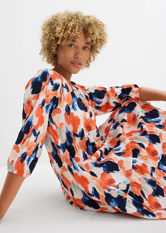 Robe-tunique en crêpe gaufré, bonprix