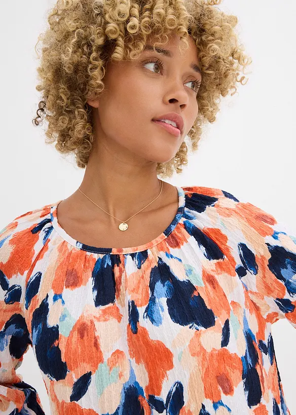 Robe-tunique en crêpe gaufré, bonprix