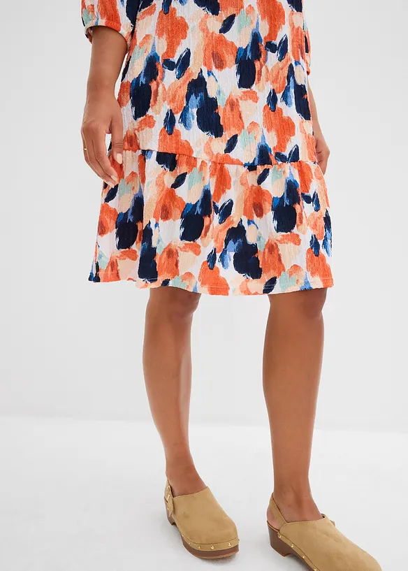 Robe-tunique en crêpe gaufré, bonprix