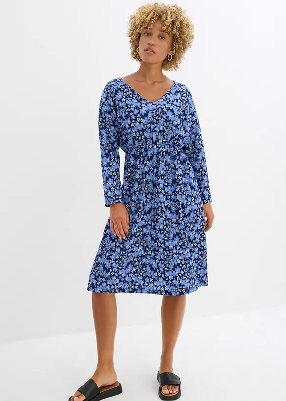 Jerseykleid aus Borkencrepe, bonprix