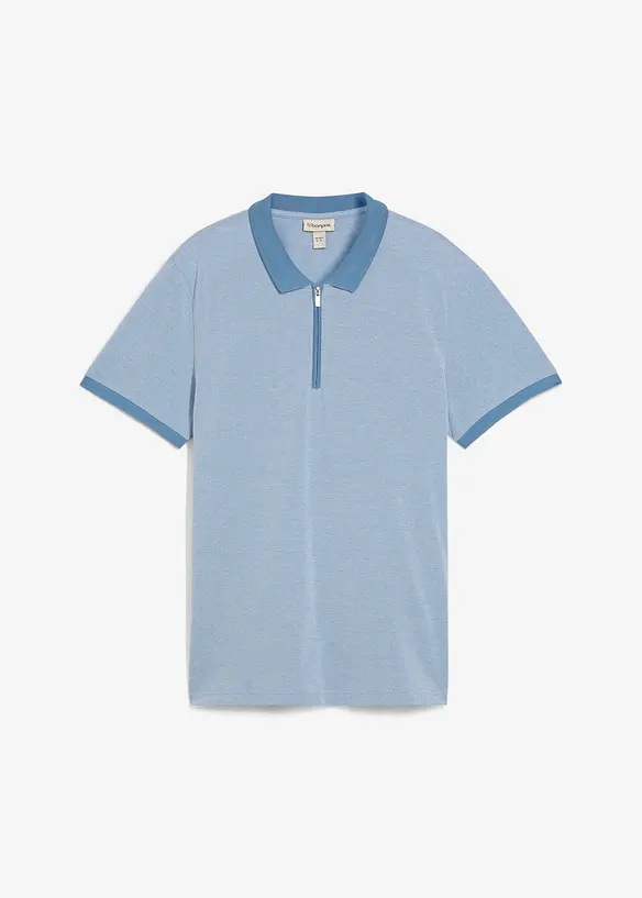 Piqué-Poloshirt mit Reißverschluss, bonprix