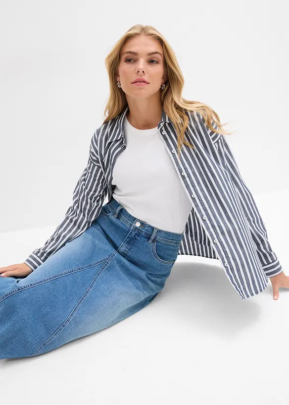 Stretch-Jeansrock, High Waist, bonprix