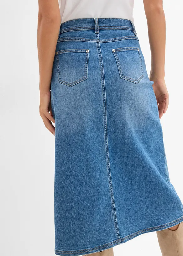 Stretch-Jeansrock, High Waist, bonprix