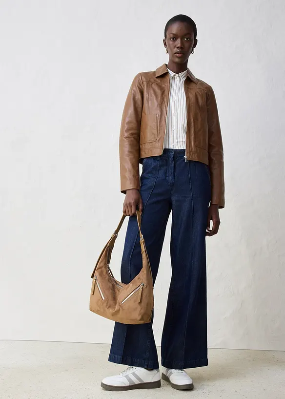 Veste en cuir, bonprix
