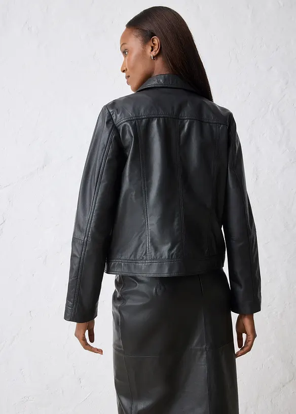 Veste en cuir, bonprix