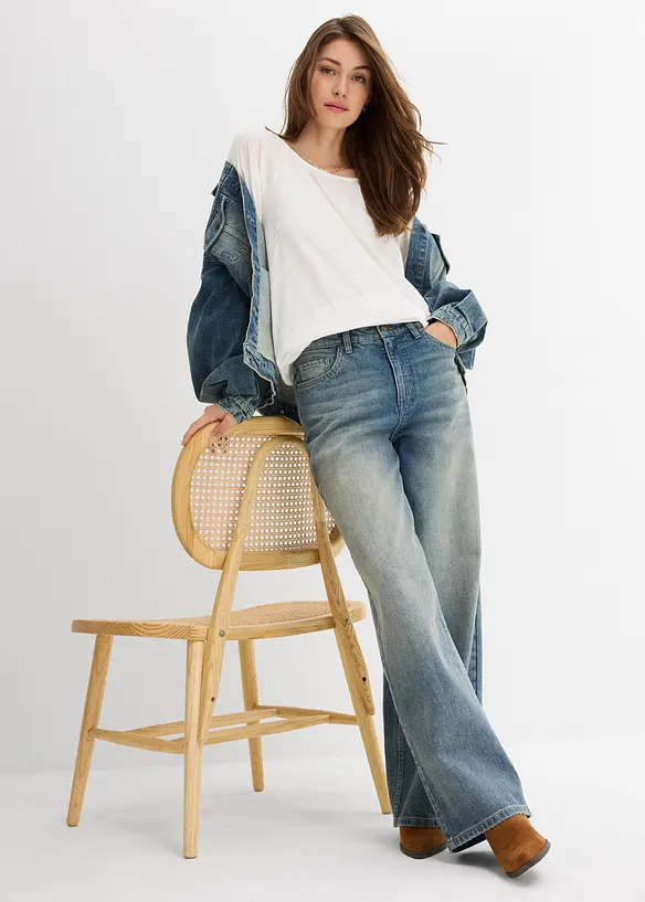 Shirtbluse aus reiner Bio-Baumwolle, bonprix