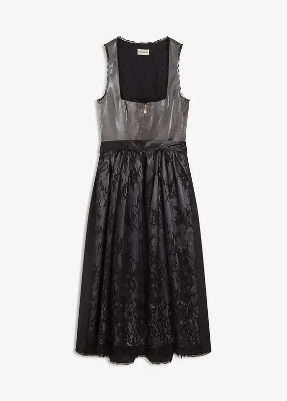 Dirndl mit Samt in Midilänge (2-tlg.Set), bonprix