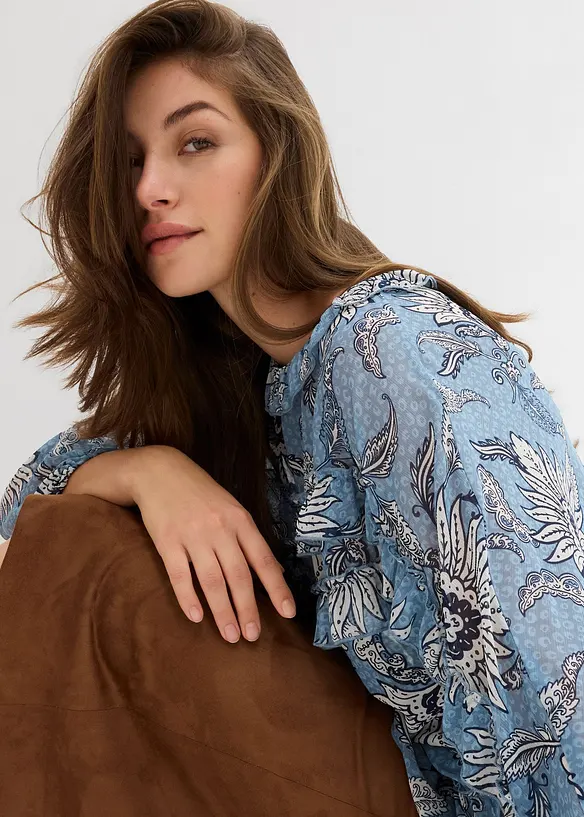 Chiffonbluse mit Rüschen, bonprix