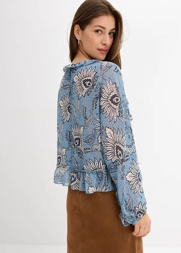 Chiffonbluse mit Rüschen, bonprix