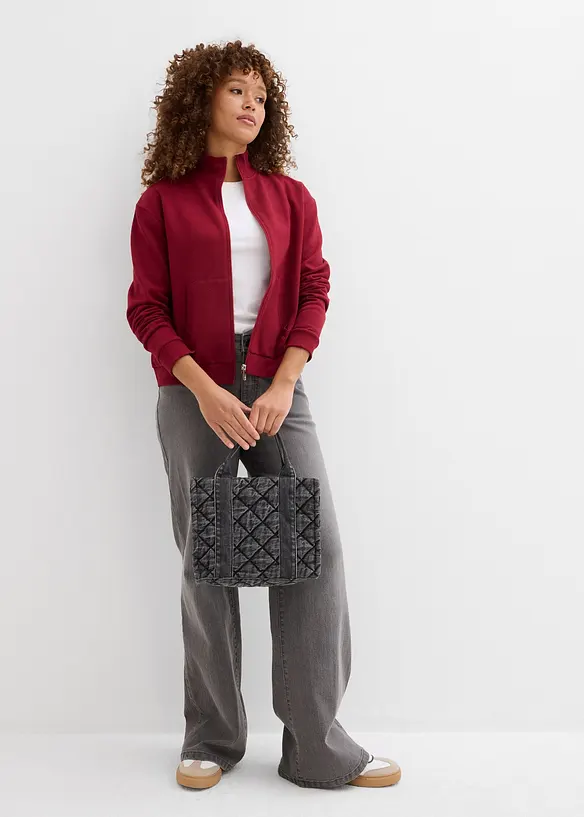 Sweatjacke aus reiner Bio-Baumwolle, bonprix