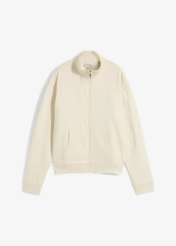 Sweat zippé 100% coton, bonprix