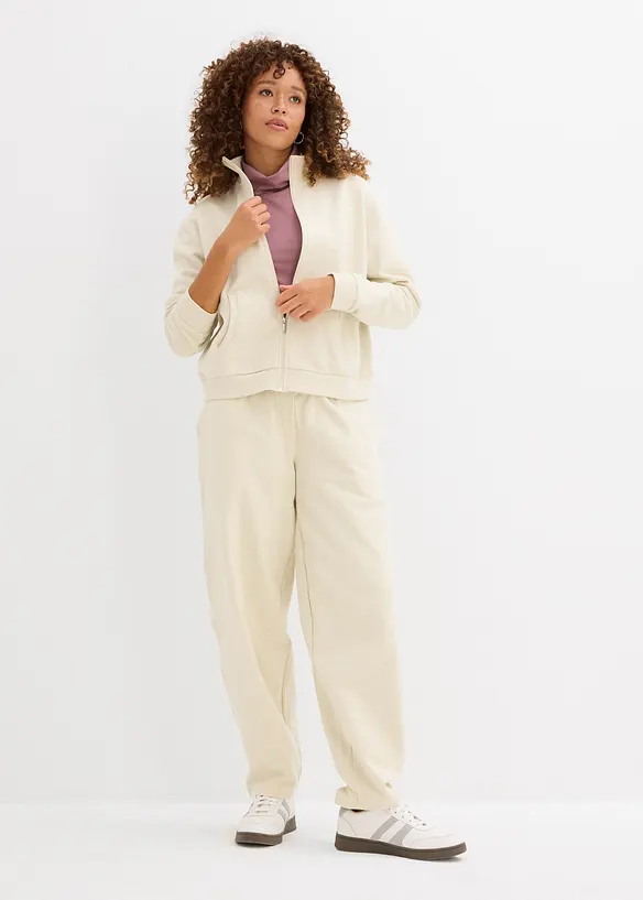 Sweat zippé 100% coton, bonprix