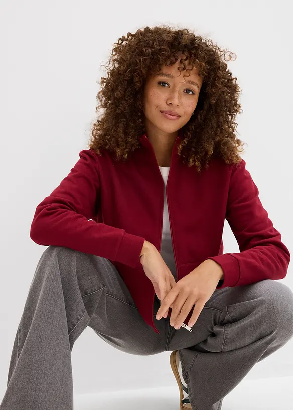 Sweatjacke aus reiner Bio-Baumwolle, bonprix