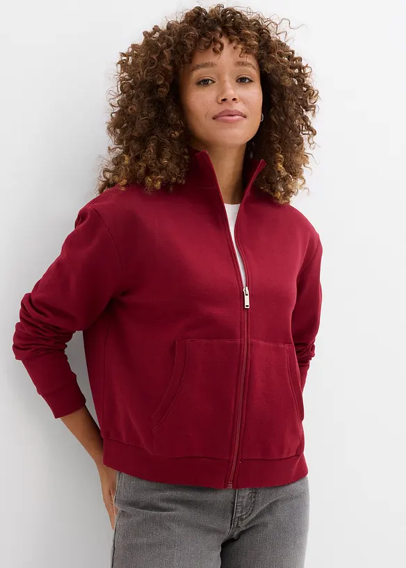 Sweatjacke aus reiner Bio-Baumwolle, bonprix
