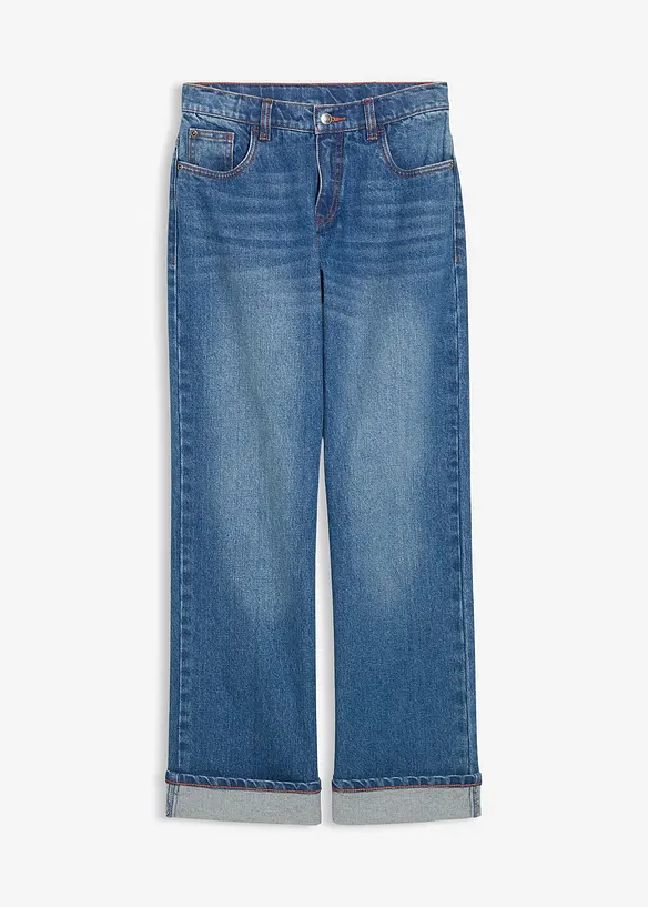Jean large taille basse, bonprix