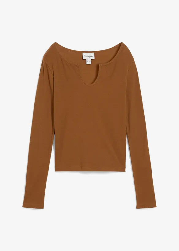 T-shirt côtelé 100% coton, bonprix
