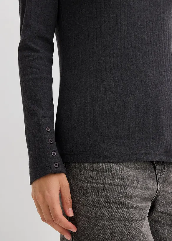 Geripptes Langarmshirt, bonprix