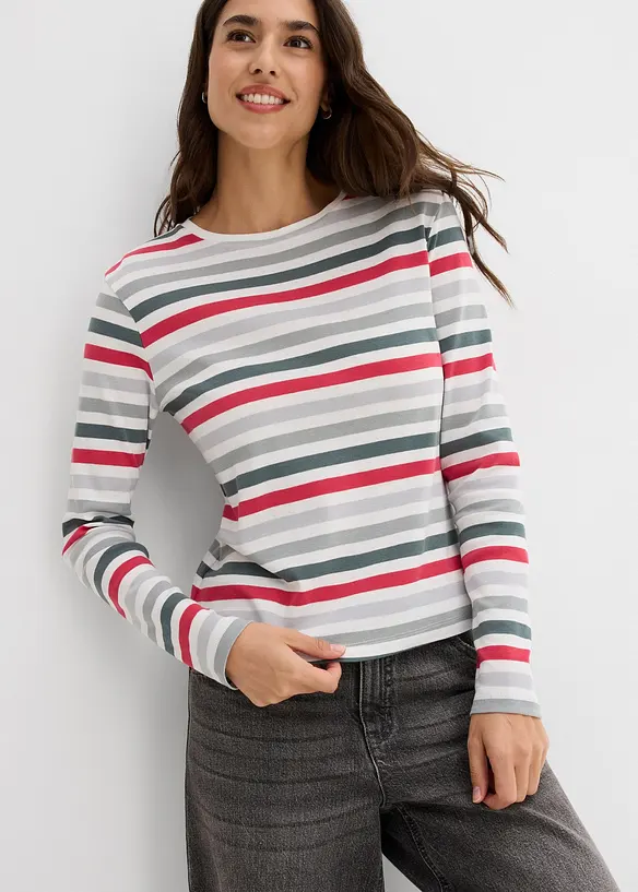 Langarmshirt aus reiner Baumwolle, bonprix