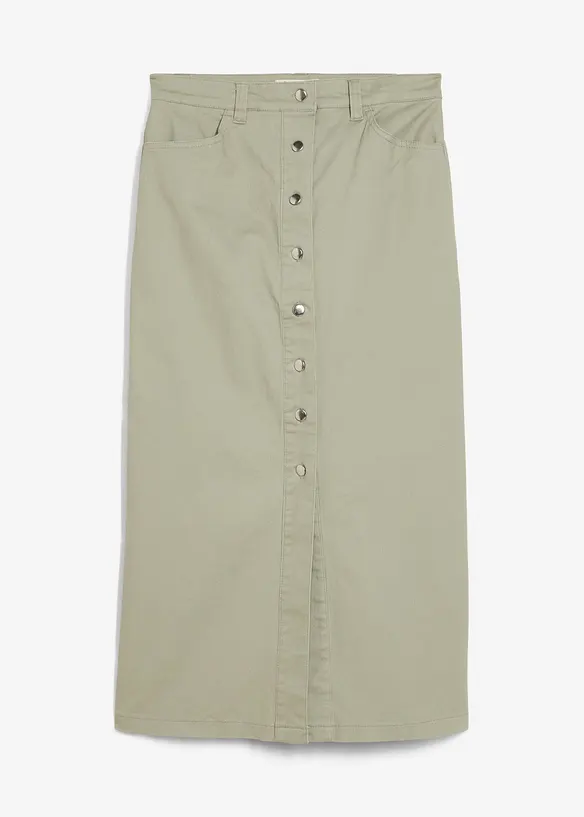 Jupe midi en twill, bonprix
