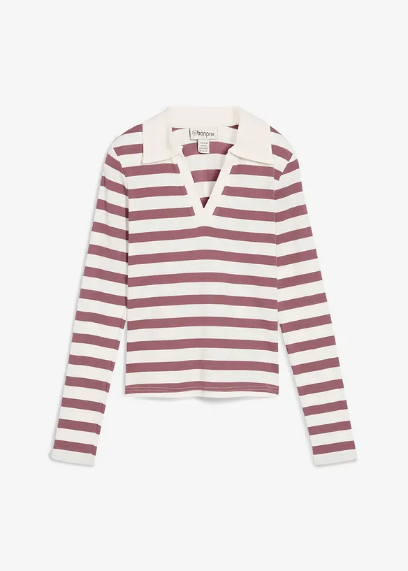 Polo côtelé à manches longues, bonprix