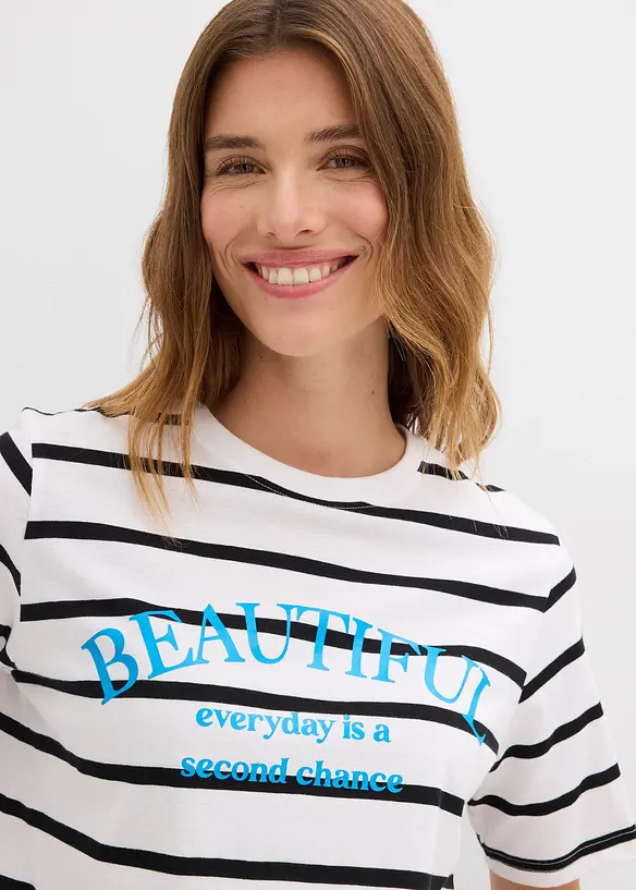 T-shirt rayé 100% coton, bonprix