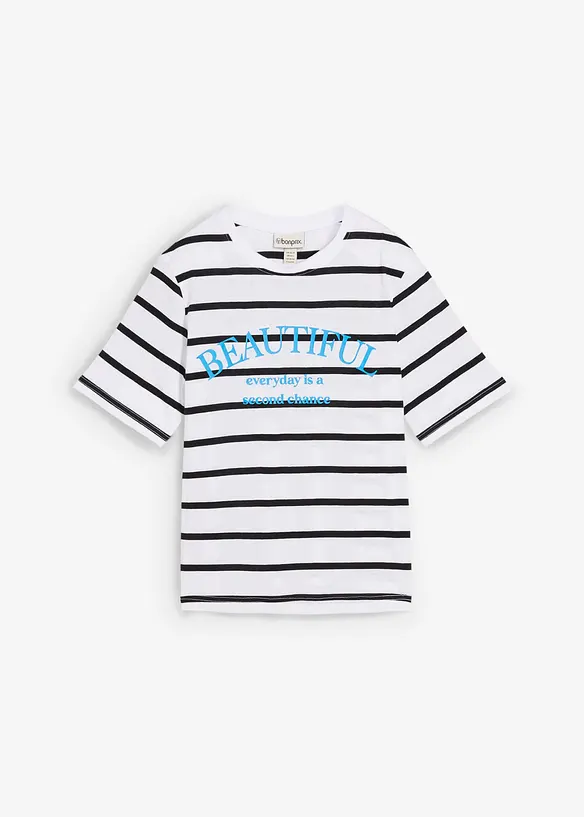 T-shirt rayé 100% coton, bonprix