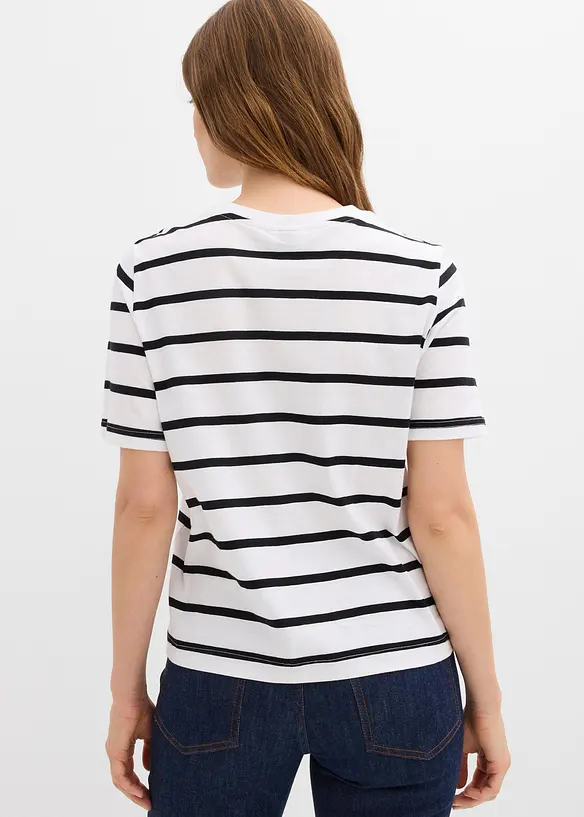 T-shirt rayé 100% coton, bonprix