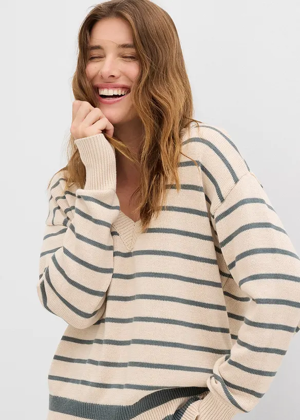 Pullover aus Baumwollmix, bonprix