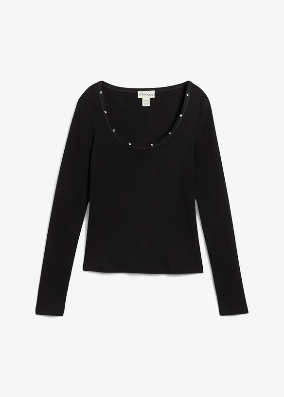 T-shirt côtelé 100% coton, bonprix