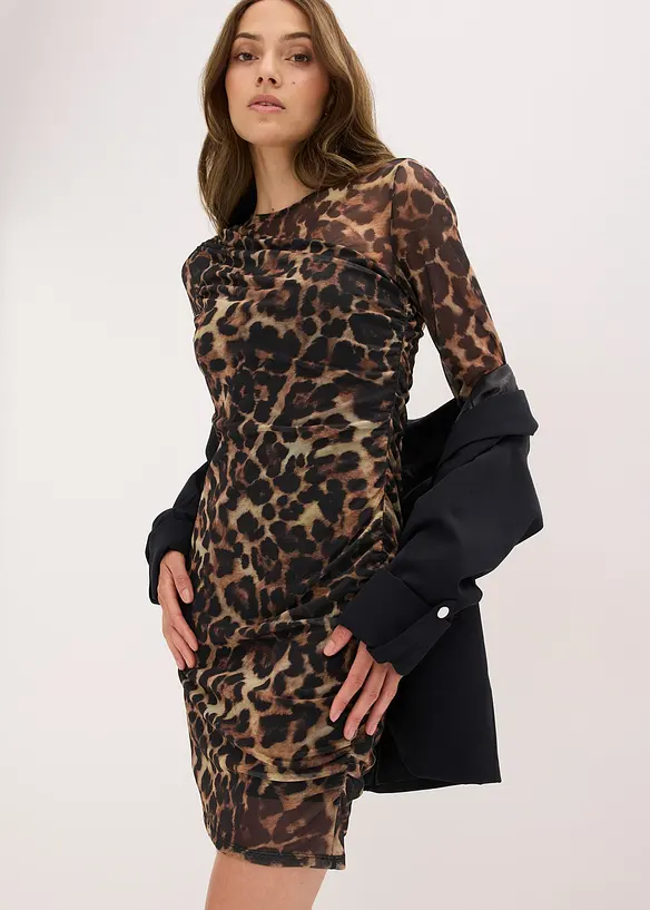 Robe courte à fronces, bonprix