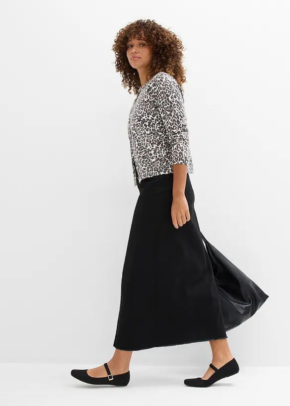 Twill-Rock mit Fransen, bonprix