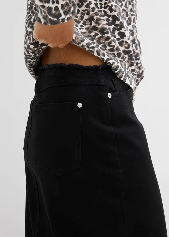 Twill-Rock mit Fransen, bonprix