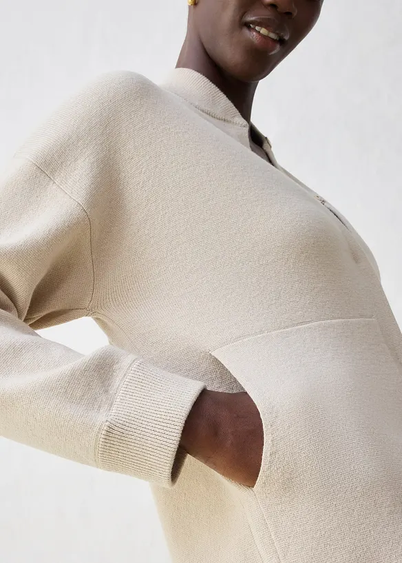 Oversize-Strickjacke mit Merinowolle, bonprix