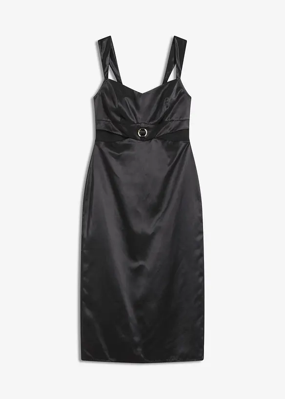 Robe longue en satin fluide, bonprix