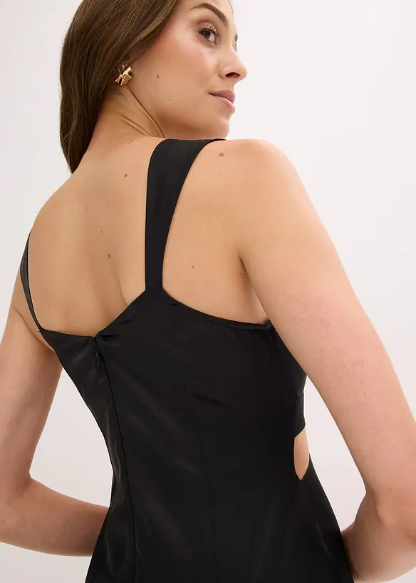Robe longue en satin fluide, bonprix