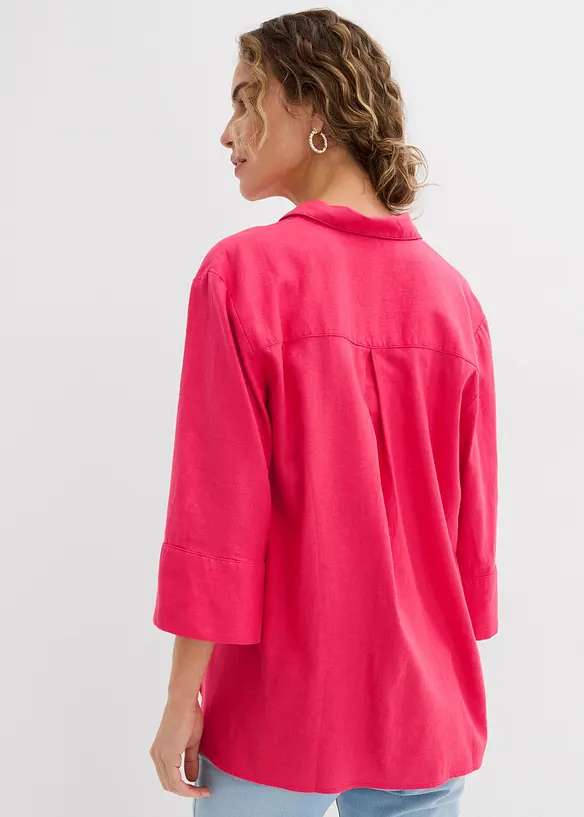 Hemdbluse aus kühlendem Leinen-Mix, bonprix