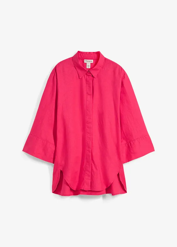 Hemdbluse aus kühlendem Leinen-Mix, bonprix
