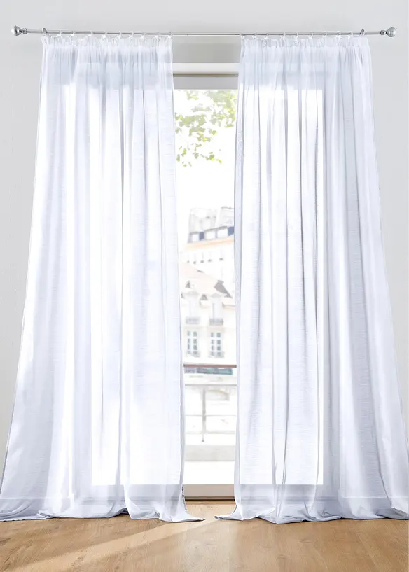 Gardine aus feiner Batist Struktur (1er Pack), bonprix