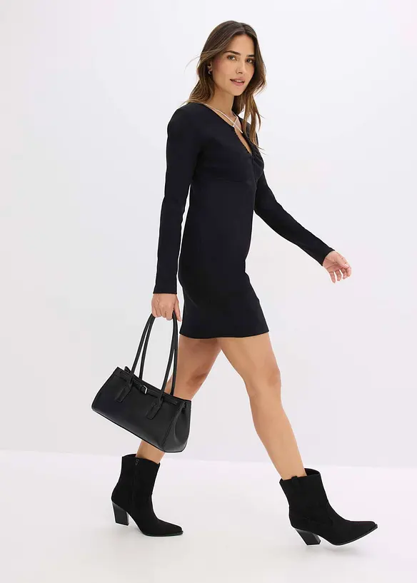 Robe courte à lanières pailletées, bonprix
