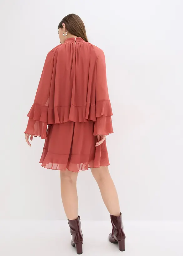 Chiffonkleid mit Volants, bonprix