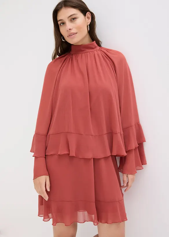Chiffonkleid mit Volants, bonprix