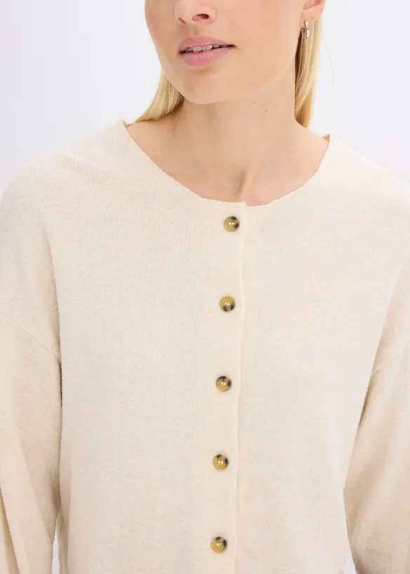 Gerippte Feinstrickjacke, bonprix