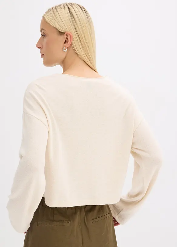 Gerippte Feinstrickjacke, bonprix
